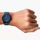 Fossil Neutra Chronograph Blue Dial Blue Steel Strap Watch for Men - FS5826 Authentic Buy Shop Now