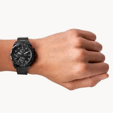 Fossil Bronson Chronograph Black Dial Black Steel Strap Watch for Men - FS5853 Authentic Buy Shop Now