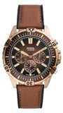 Fossil Garrett Chronograph Brown Dial Brown Leather Strap Watch for Men - FS5867 Authentic Buy Shop Now