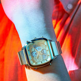 Fossil Retro Analog-Digital Gold Dial Gold Steel Strap Watch for Men - FS5889 Authentic Buy Shop Now