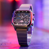 Fossil Retro Analog-Digital Black Dial Grey Steel Strap Watch for Men - FS5892 Authentic Buy Shop Now