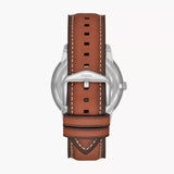 Fossil Neutra Minimalist Moonphase Blue Dial Brown Leather Strap Watch for Men - FS5903 Authentic Buy Shop Now