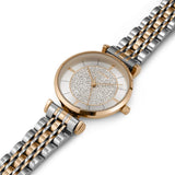Emporio Armani Gianni T Bar White Dial Two Tone Steel Strap Watch For Women - AR8031 Authentic Buy Shop Now