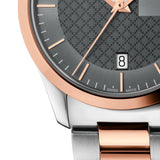 Gucci G Timeless Grey Dial Two Tone Steel Strap Watch For Women - YA126527 Authentic Buy Shop Now