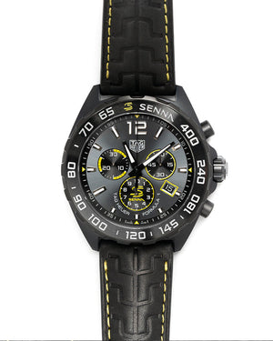 Tag Heuer Formula 1 Chronograph Senna Black Dial Black Leather Strap Watch for Men - CAZ101AJ.FC6487 Authentic Buy Shop Now
