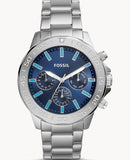 Fossil Bannon Multifunction Blue Dial Silver Steel Strap Watch for Men - BQ2503 Authentic Buy Shop Now