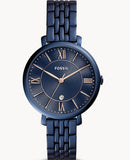 Fossil Jacqueline Blue Dial Blue Steel Strap Watch for Women - ES4094 Authentic Buy Shop Now