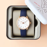 Fossil Tailor White Dial Blue Leather Strap Watch for Women - ES4394 Authentic Buy Shop Now