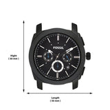 Fossil Machine Chronograph Black Dial Black Silicone Strap Watch for Men - FS4487 Authentic Buy Shop Now
