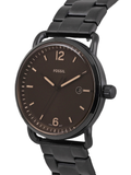 Fossil The Commuter Brown Dial Black Steel Strap Watch for Men - FS5277 Authentic Buy Shop Now