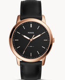 Fossil The Minimalist Black Dial Black Leather Strap Watch for Men - FS5376 Authentic Buy Shop Now