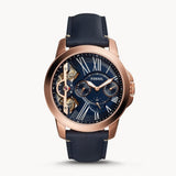Fossil Grant Twist Multifunction Blue Dial Blue Leather Strap Watch for Men - ME1162 Authentic Buy Shop Now