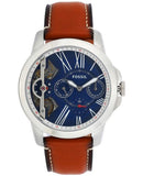 Fossil Grant Twist Multifunction Blue Dial Brown Leather Strap Watch for Men - ME1161 Authentic Buy Shop Now