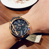 Fossil Grant Twist Multifunction Blue Dial Blue Leather Strap Watch for Men - ME1162 Authentic Buy Shop Now