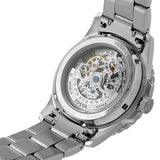 Fossil FB-01 Automatic Skeleton Black Dial Silver Steel Strap Watch for Men - ME3190 Authentic Buy Shop Now