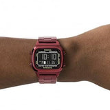 Fossil Retro Analog-Digital Black Dial Red Steel Strap Watch for Men - FS5897 Authentic Buy Shop Now
