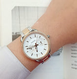 Fossil Tailor White Dial Two Tone Steel Strap Watch for Women - ES4396 Authentic Buy Shop Now