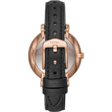 Fossil Jacqueline Mother of Pearl Dial Black Leather Strap Watch for Women - ES4535 Authentic Buy Shop Now