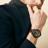 Fossil Grant Chronograph Brown Dial Brown Leather Strap Watch for Men - FS5088 Authentic Buy Shop Now