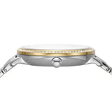 Fossil Jacqueline Analog Moonphase Mother of Pearl White Dial Two Tone Steel Strap Watch for Women - ES5166 Authentic Buy Shop Now