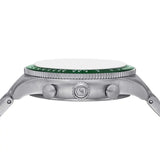 Fossil Sport Tourer Chronograph Green Dial Silver Steel Strap Watch for Men - FS6048 Authentic Buy Shop Now