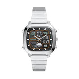 Fossil Retro Analog-Digital Black Dial Silver Steel Strap Watch for Men - FS5890 Authentic Buy Shop Now