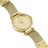 Guess Soho Champagne Dial Stainless Steel Mesh Bracelet Watch For Women - W0638L2 Authentic Buy Shop Now