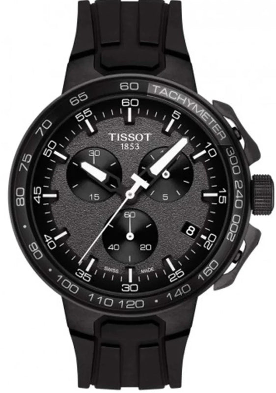 Tissot T Race Cycling Chronograph Black Dial Black Rubber Strap Watch For Men - T111.417.37.441.03 Authentic Buy Shop Now