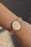 Guess Muse Quartz Silver Dial Rose Gold Steel Strap Watch For Women - W1008L3 Authentic Buy Shop Now