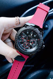 Guess Legacy Black Dial Red Silicone Strap Watch for Men - W1049G6 Authentic Buy Shop Now