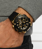 Guess Navigator Chronograph Black Dial Black Rubber Strap Watch for Men - GW0264G3 Authentic Buy Shop Now