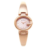 Gucci Guccisima Quartz Mother of Pearl White Dial Rose Gold Steel Strap Watch for Women - YA134512 Authentic Buy Shop Now