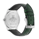 Gucci G-Timeless Mother of Pearl Green Dial Green Leather Strap Watch For Women - YA1264042 Authentic Buy Shop Now