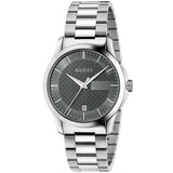 Gucci G Timeless Grey Dial Silver Steel Strap Watch For Men - YA126441 Authentic Buy Shop Now