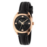 Gucci GG2570 Quartz Black Dial Black Leather Strap Watch For Women - YA142509 Authentic Buy Shop Now