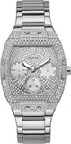 Guess Raven Diamonds Silver Dial Silver Steel Strap Watch for Women - GW0104L1 Authentic Buy Shop Now