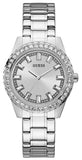 Guess Sparkler Diamonds Silver Dial Silver Steel Strap Watch for Women - GW0111L1 Authentic Buy Shop Now