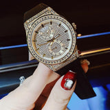 Guess Princess Crystals Gold Dial Black Silicone Strap Watch For Women - GW0439L2 Authentic Buy Shop Now
