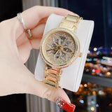 Guess Lily Quartz Gold Dial Gold Steel Strap Watch For Women - GW0528L2 Authentic Buy Shop Now