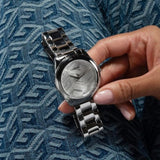Guess Cubed Analog Silver Dial Silver Steel Strap Watch For Women - GW0606L1 Authentic Buy Shop Now