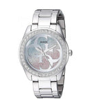 Guess G Twist Diamonds Silver Dial Silver Steel Strap Watch For Women - W1201L1 Authentic Buy Shop Now