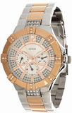Guess Vista Analog Diamonds Silver Dial Two Tone Steel Strap Watch for Women - W0024L1 Authentic Buy Shop Now