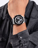 Guess Empire Chronograph Black Dial Black Silicon Strap Watch For Men - GW0583G1 Authentic Buy Shop Now