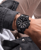 Guess Edge Chronograph Black Dial Black Steel Strap Watch For Men - GW0539G3 Authentic Buy Shop Now