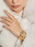Guess Allara Quartz Gold Dial Gold Steel Strap Watch For Women - GW0604L2 Authentic Buy Shop Now