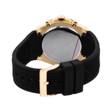 Guess Athena Gold Dial Black Rubber Strap Watch For Women - GW0030L2 Authentic Buy Shop Now