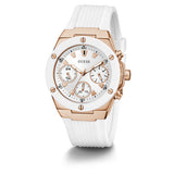 Guess Athena White Dial White Rubber Strap Watch For Women - GW0030L3 Authentic Buy Shop Now