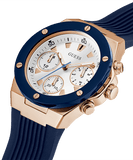 Guess Athena White Dial White Dial Blue Rubber Strap Watch For Women - GW0030L5 Authentic Buy Shop Now