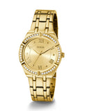 Guess Cosmo Diamonds Gold Dial Gold Steel Strap Watch For Women - GW0033L2 Authentic Buy Shop Now
