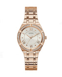 Guess Cosmo Diamonds Silver Dial Rose Gold Steel Strap Watch For Women - GW0033L3 Authentic Buy Shop Now